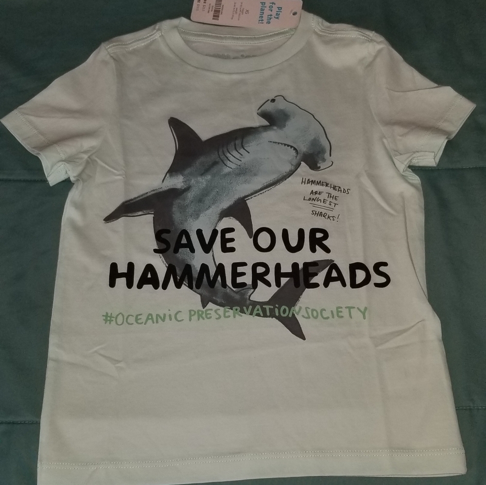 Gymboree XS Kid Boy Special Edition OPS Shark Tee